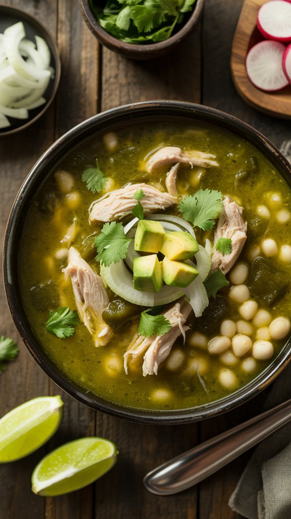 mexican verde chicken posole