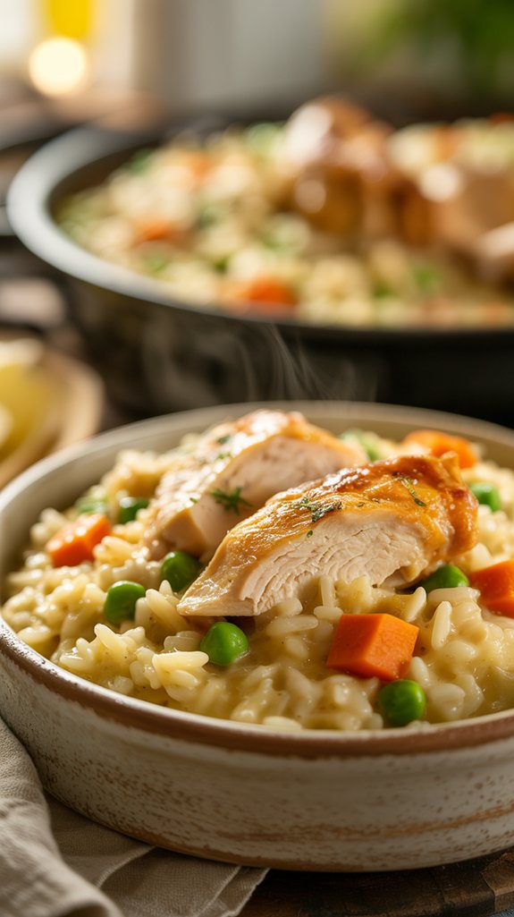 one pan chicken rice bake