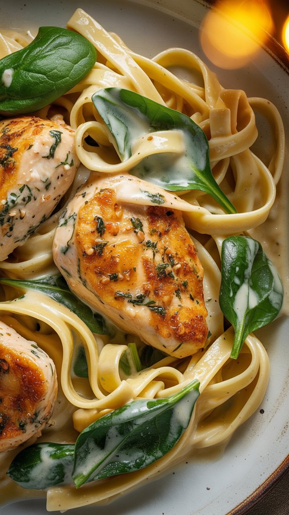 one pan garlic chicken pasta