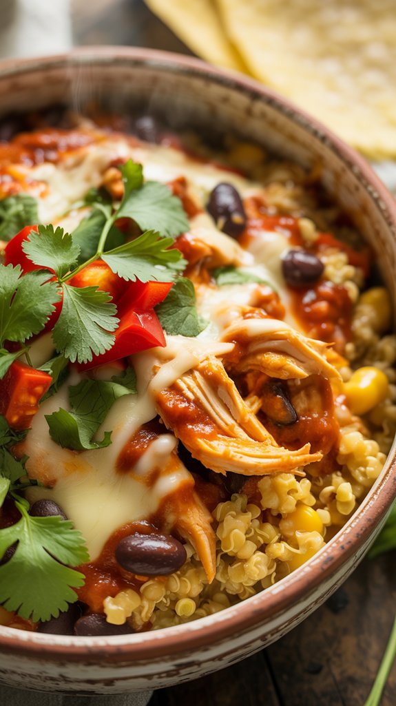 one pot quinoa enchilada meal