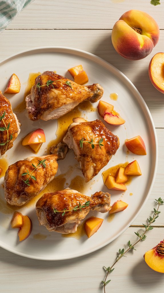 peach chicken with honey