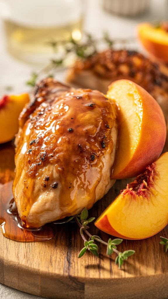 peach chicken with sweet potatoes