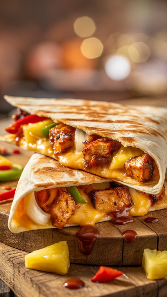 quick hawaiian bbq quesadillas
