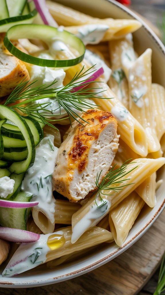 quick mediterranean chicken pasta