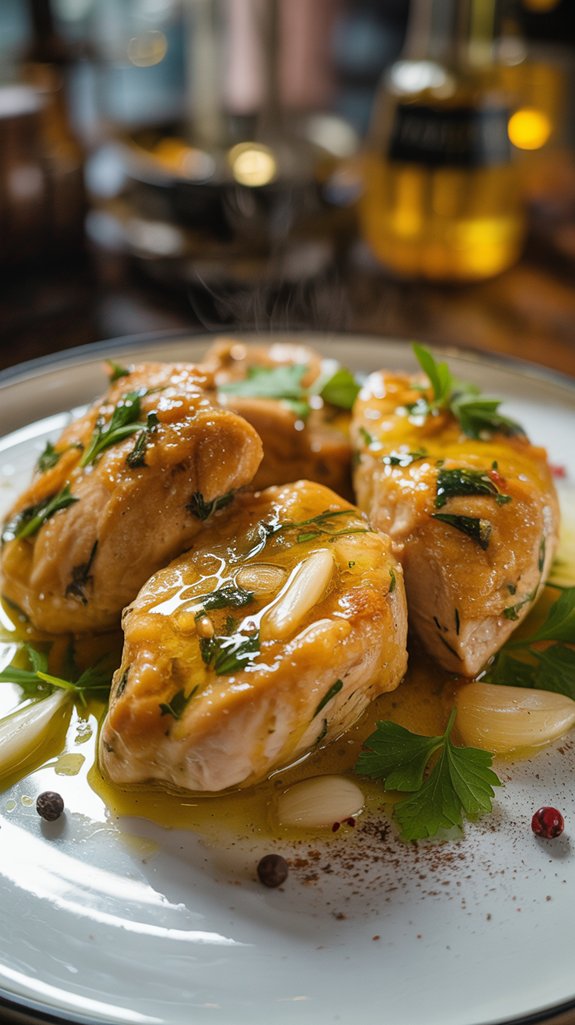 quick wine butter chicken scampi