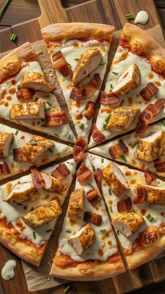 ranch chicken bacon pizza