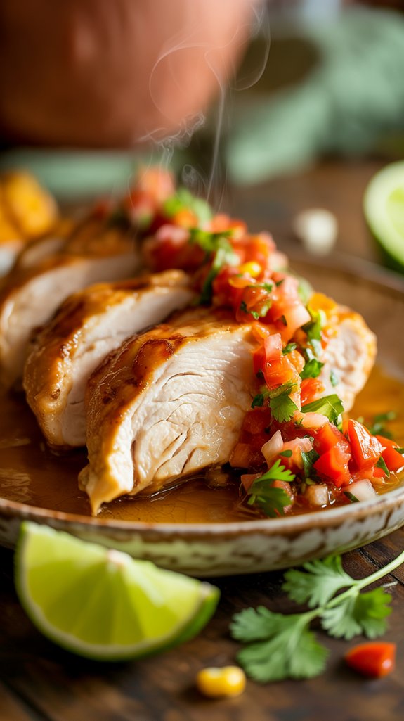 salsa chicken over rice