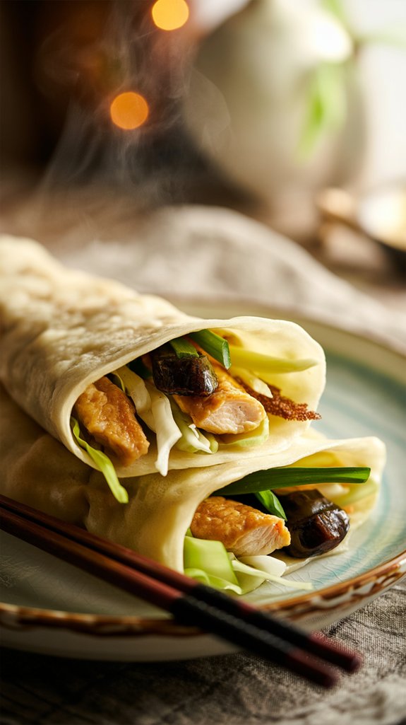 savory chicken vegetable wraps
