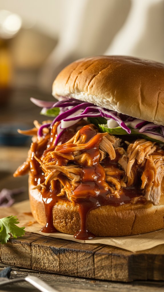 slow cooked bbq pulled chicken