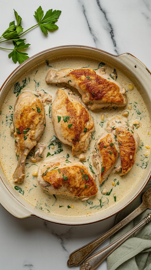 slow cooked creamy chicken dish