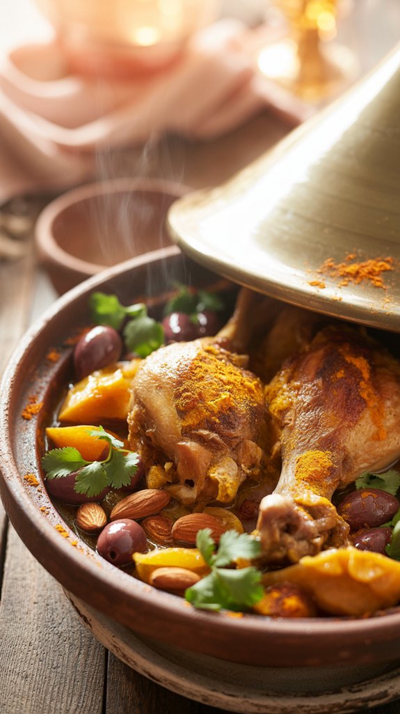 slow cooked moroccan chicken tagine