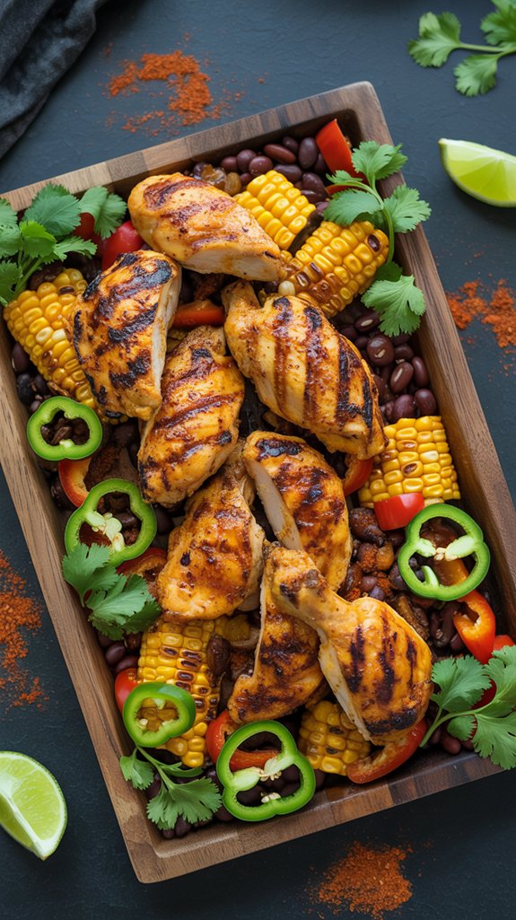 smoky chicken with corn