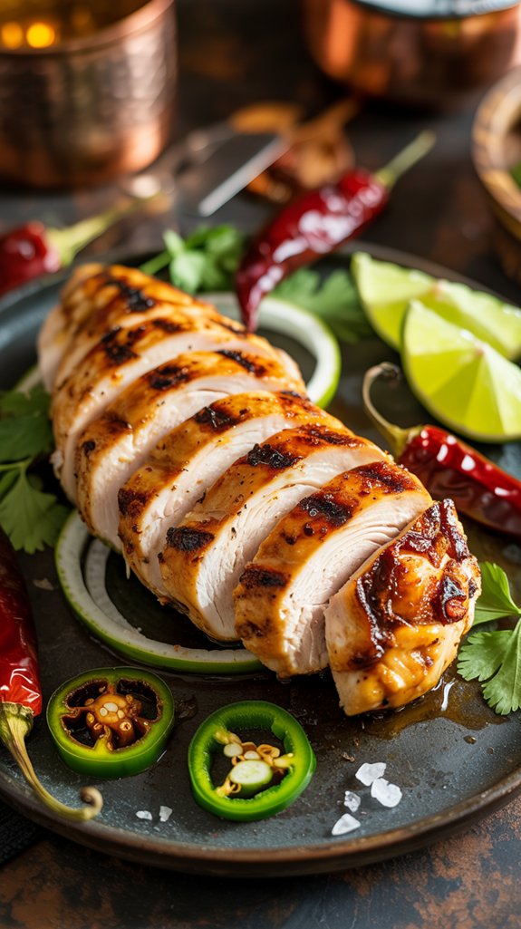 smoky chicken with quinoa relish