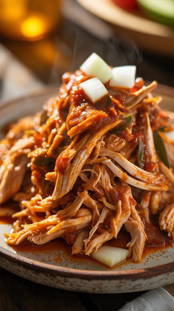 spicy shredded chicken tinga