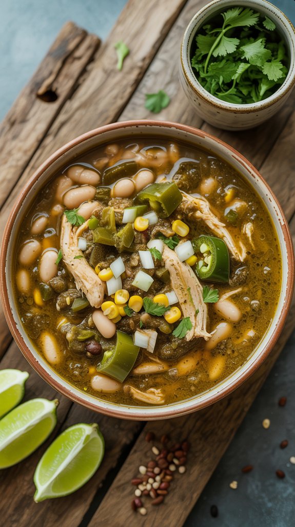 spicy verde chicken chili