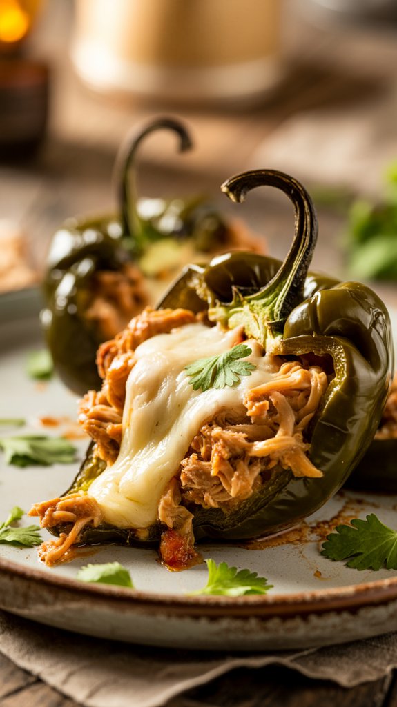 stuffed poblanos with chicken