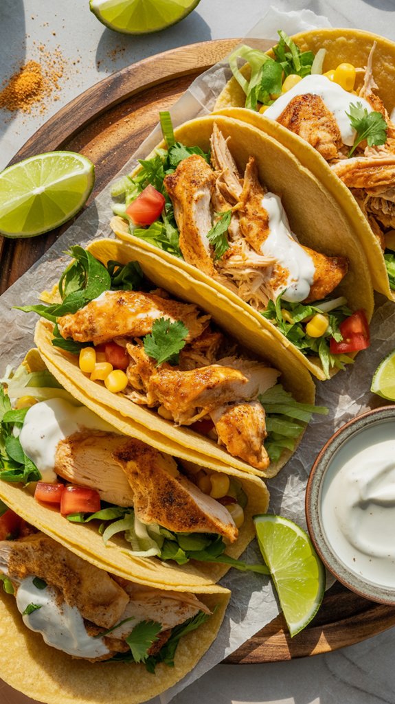 tender ranch chicken tacos