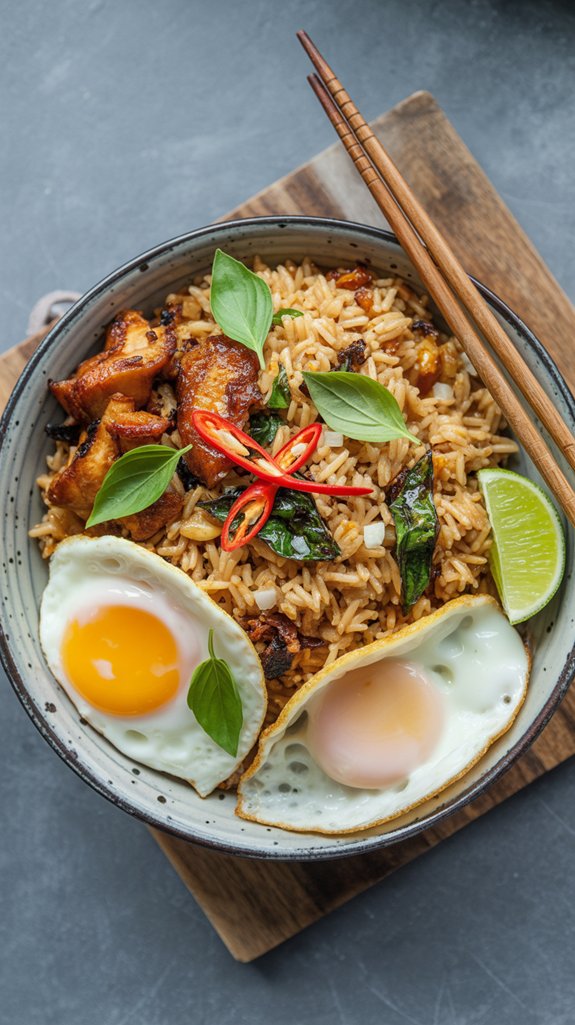 thai basil chicken fried rice