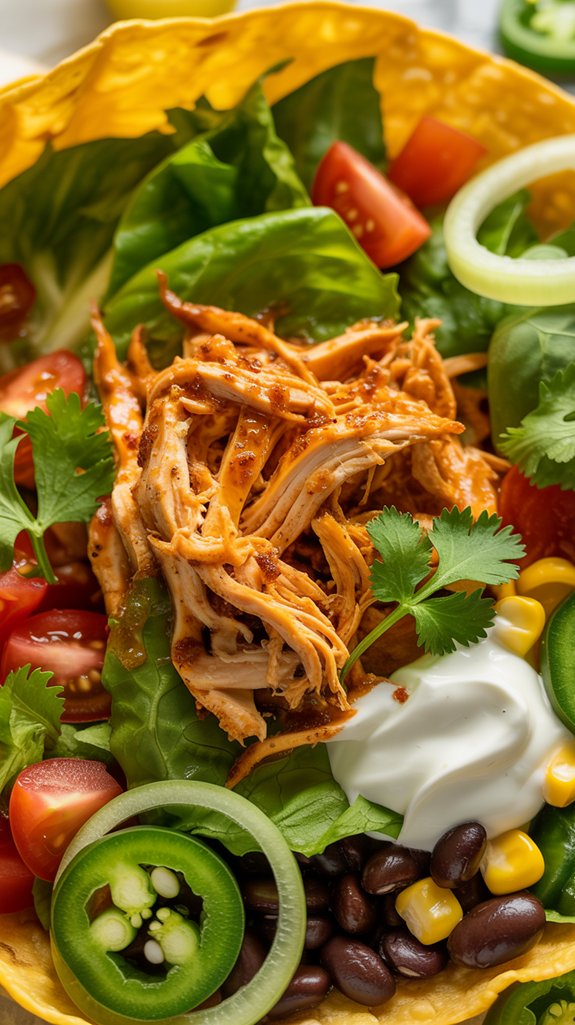 tostada salad with chicken
