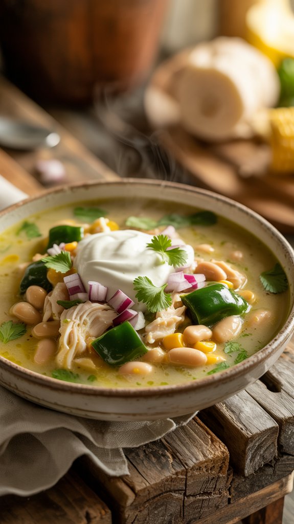 vibrant verde chicken chili