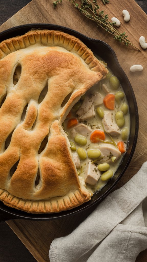 white chicken chili pot pie